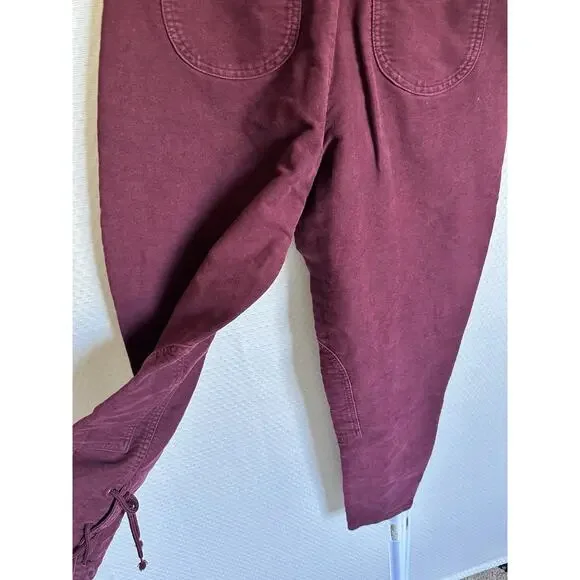 VTG 80s Benetton Barrel Leg High Rise Tapered Leg Corset Tie Jeans 25 Italy 42